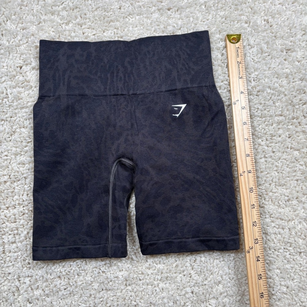 Gymshark Vital‎ Seamless Camo Print Shorts Black Women's Sz S Athletic Workout